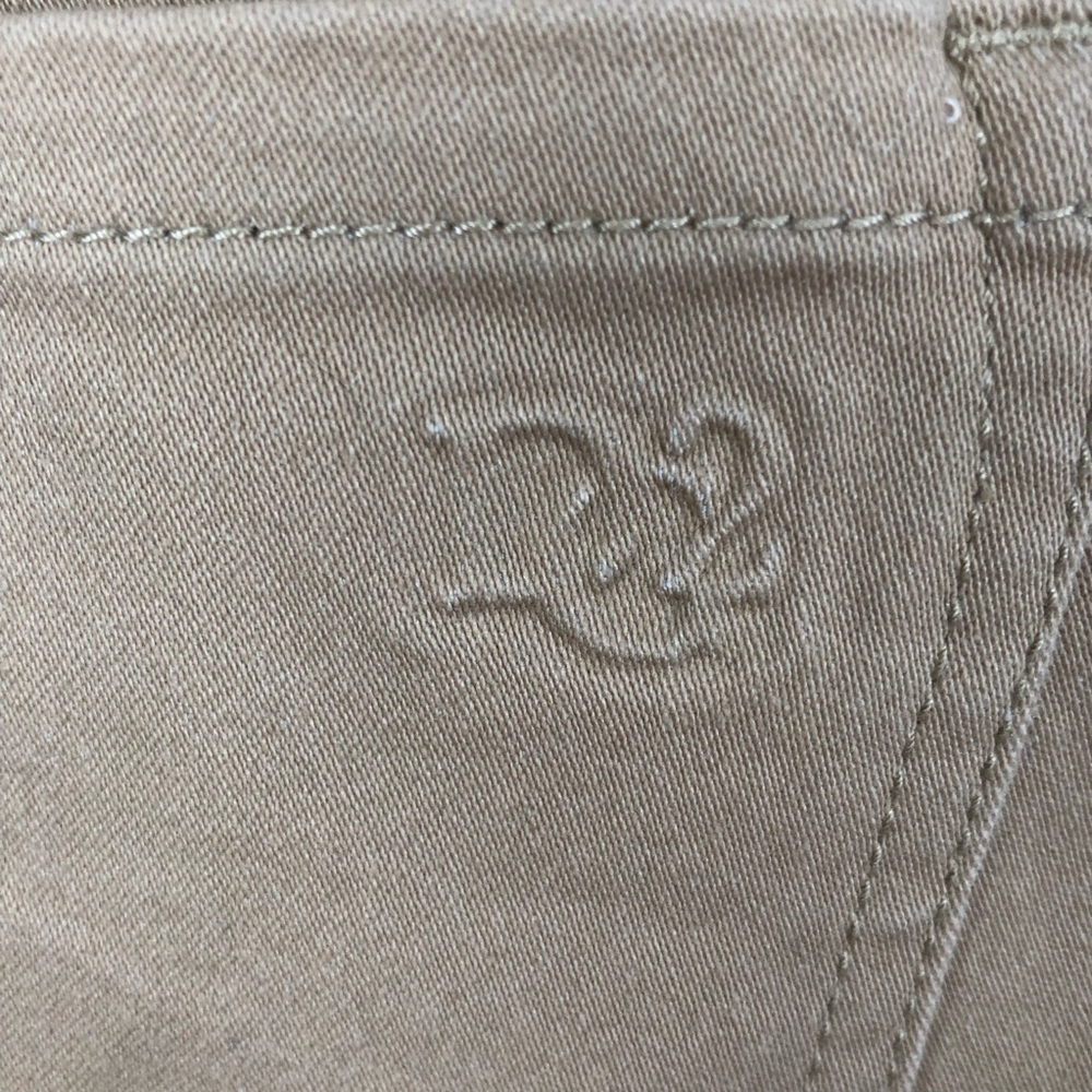 DG2 Stretch pull on Faux Button Front Wide-Leg Trouser Jeans Petite Large Tan - Picture 7 of 11
